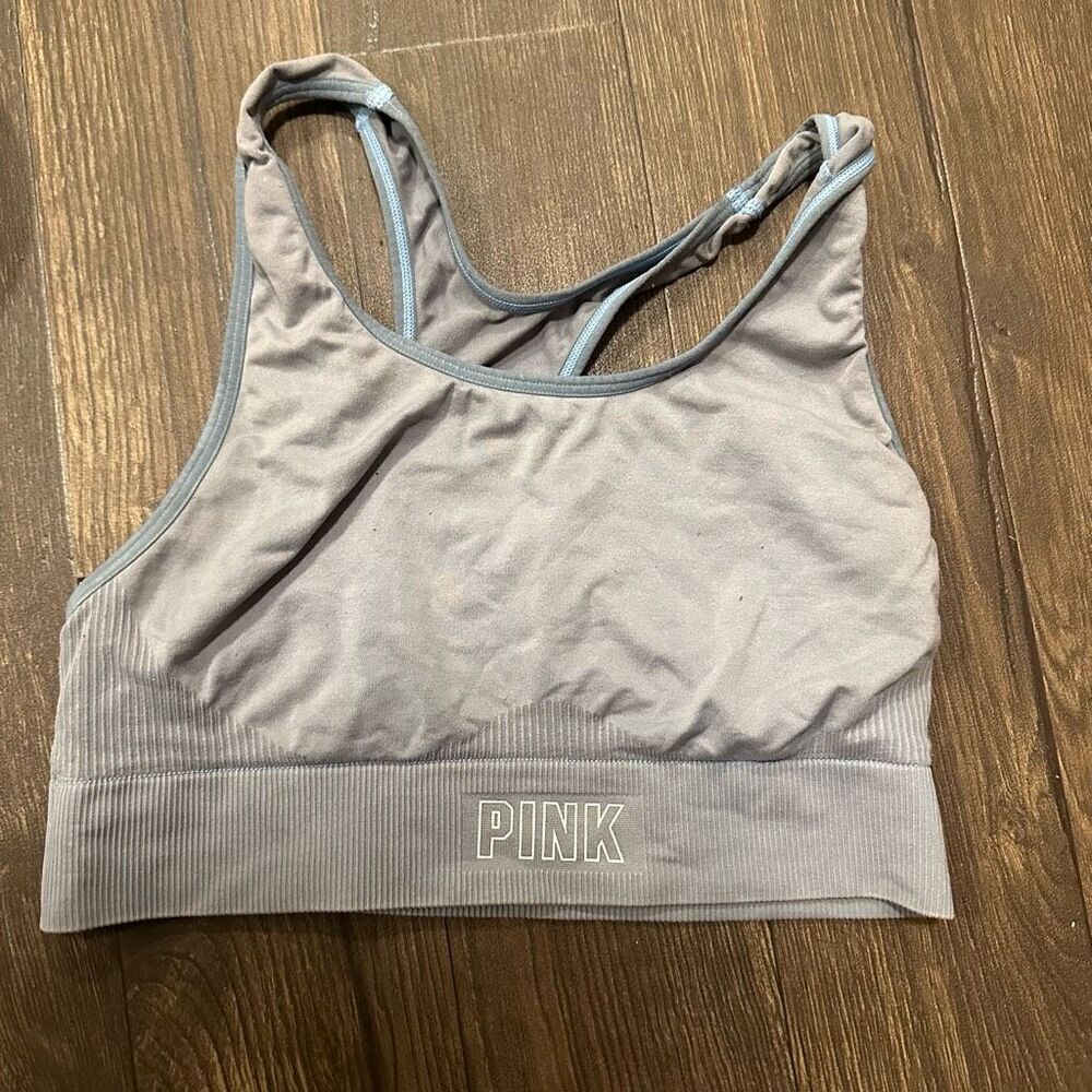Victoria’s Secret Pink Sport gray racerback wireless size M bra